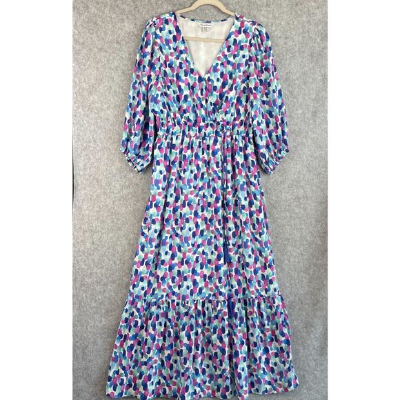 Tommy Bahama Dresses & Skirts - Tommy Bahama Tiered Maxi Dress Womens Medium Splendid Sea Tassel Resort Tropical